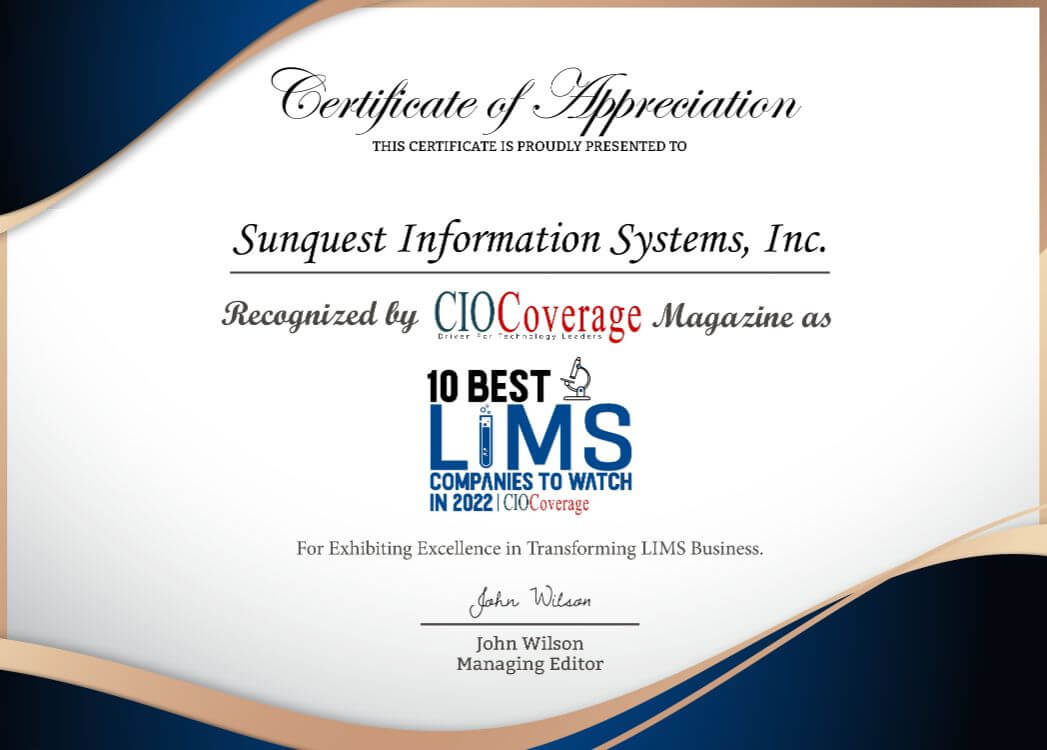 Sunquest – Offering comprehensive laboratory informatics – CIOCoverage ...